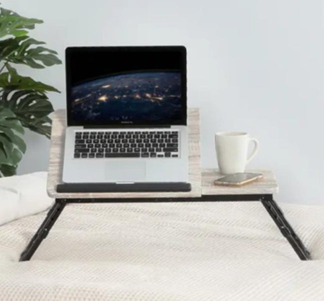 Laptop Table, Adjustable Angle, Sturdy Metal Construction with Laminate Top Carousel 1