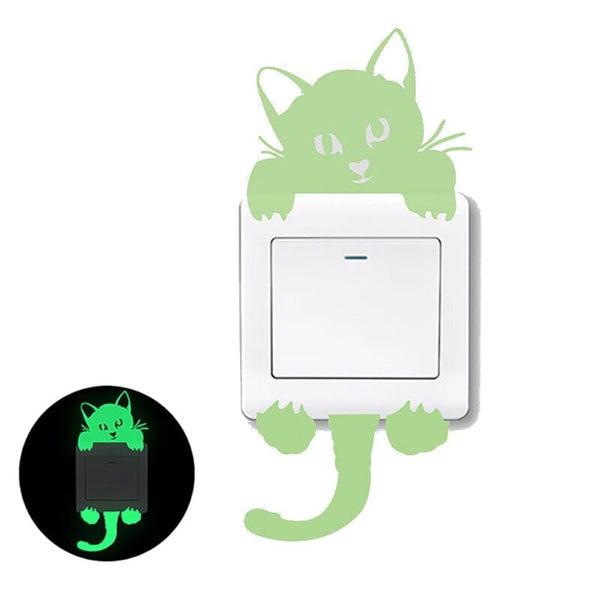 Cartoon Luminous Switch Sticker Glow In The Dark Wall Stickers Home Decor Kids R Carousel 9