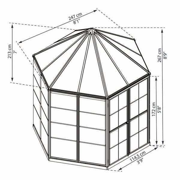 Greenhouse 8ft Oasis Hex Carousel 2