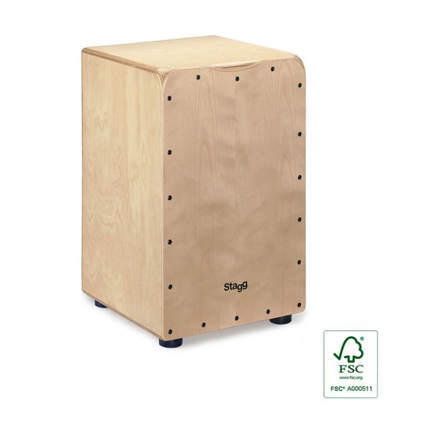 Stagg Medium Sized Cajon - Natural Carousel 1