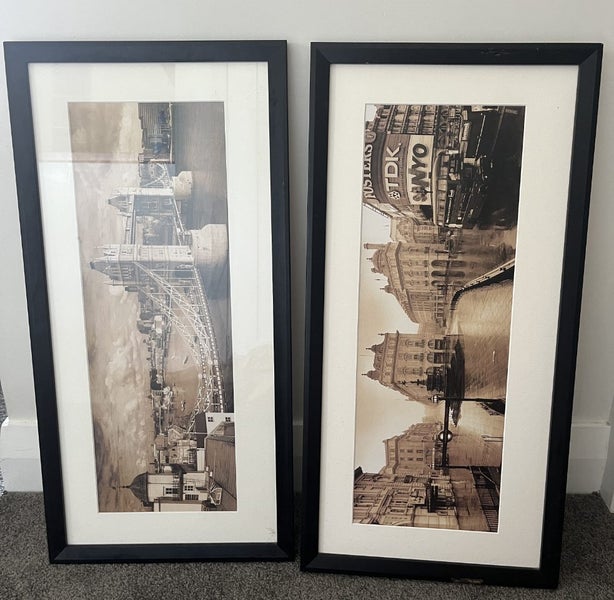 2x framed wall art prints - London photography Carousel 7