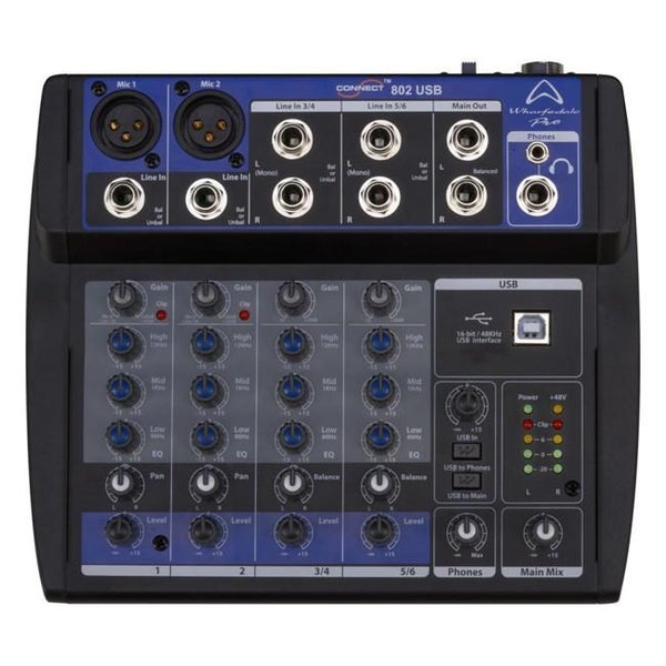 Wharfedale 2 XLR 2 Stereo Ch Mini Mixer w/USB Carousel 1