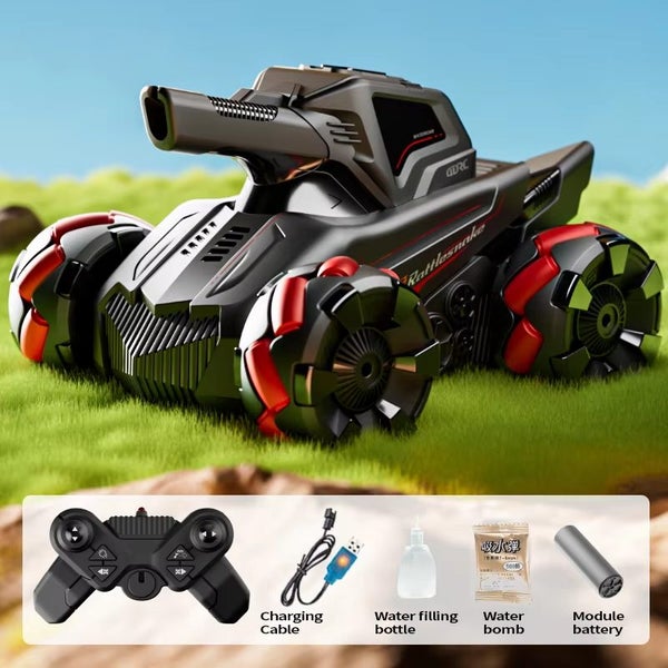 RC Car 4WD 2.4G Wireless Gesture Sensing RC Tank Water Bomb Spray Stunt Carousel 1