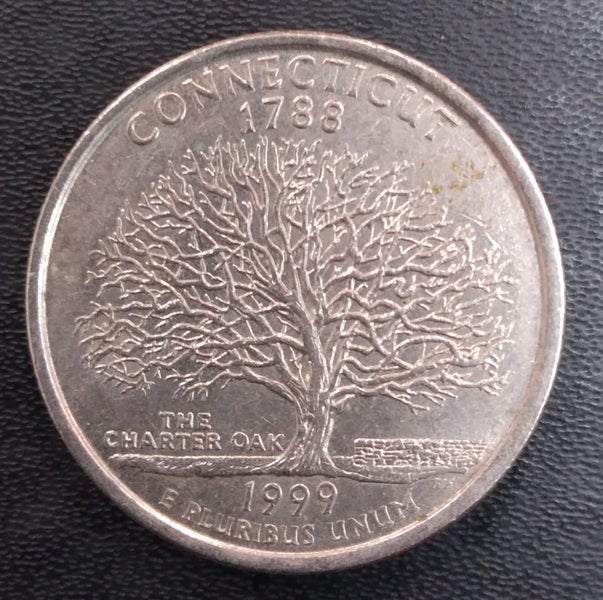 USA COIN, STATE QUARTER, 1999 CONNECTICUT. Carousel 1