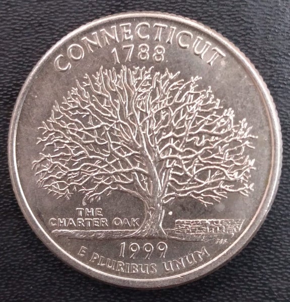 USA COIN, STATE QUARTER, 1999 CONNECTICUT. Carousel 1