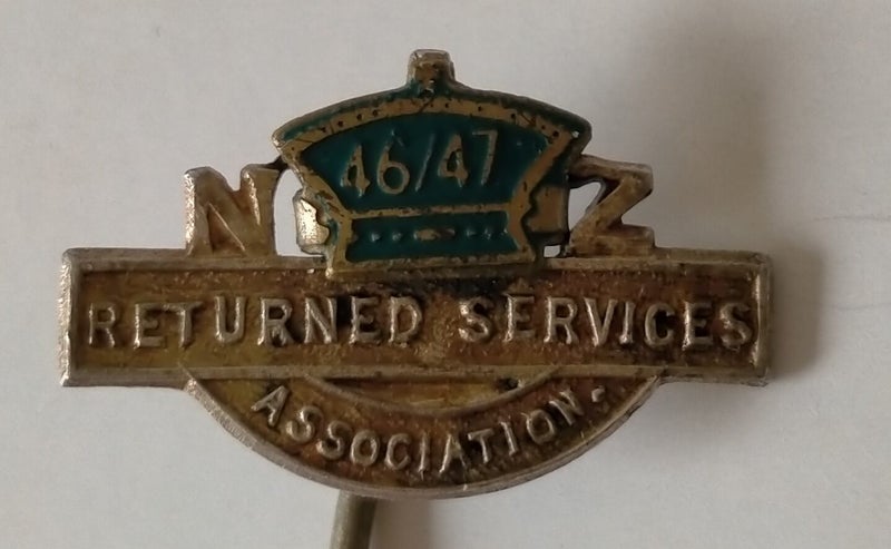 NZ RETURNED SERVICES ASSOCIATION 46/47 BADGE-PIN - CLEARANCE SALE Carousel 2
