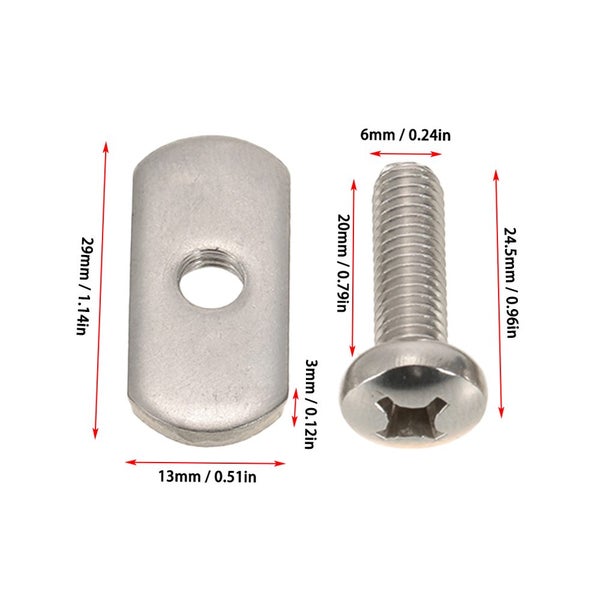 track hardware gear kayak rail screw nut tool boat accessories 4 Stainless Steel Carousel 8
