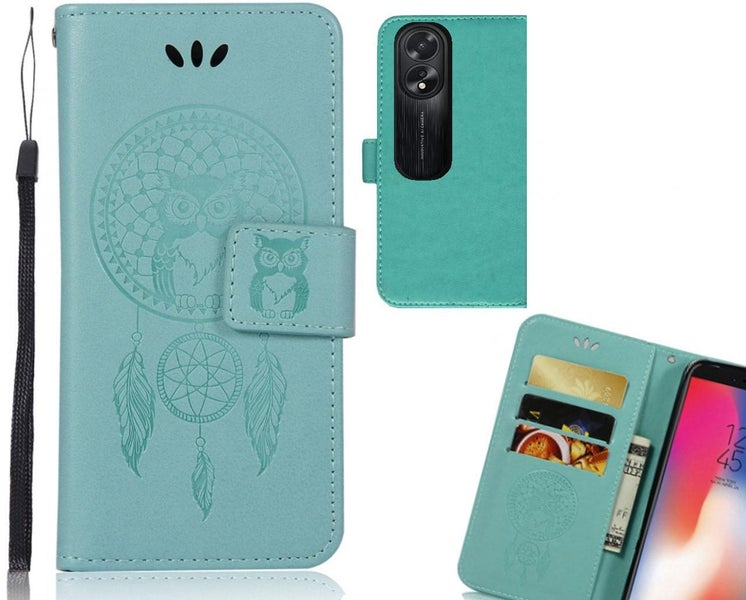 Oppo A38 Case Embossed wallet case owl Carousel 1