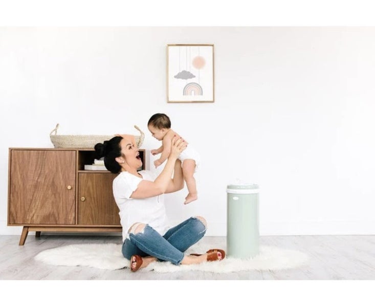 Ubbi Nappy Diaper Pail Bin - Sage Eco Friendly Carousel 2