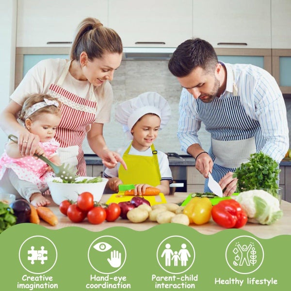 28PC Montessori Kitchen Tools Kids Cooking Safe Knives Educational Birthday Gift Carousel 2