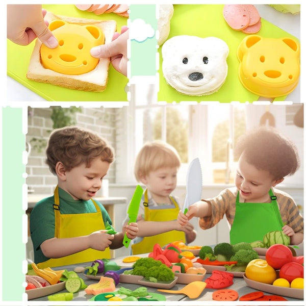 28PC Montessori Kitchen Tools Kids Cooking Safe Knives Educational Birthday Gift Carousel 7