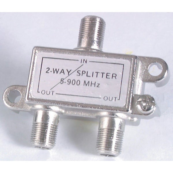 Two Way TV Splitter with Power Pass - F Connectors Carousel 1