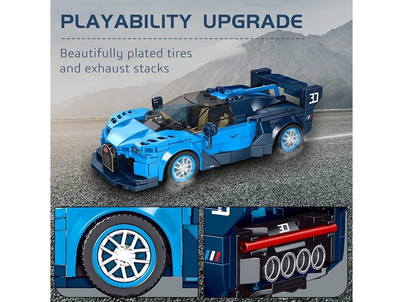 Racing Sports Model Car Construction Toy with Display Case Racing Car Building Carousel 5