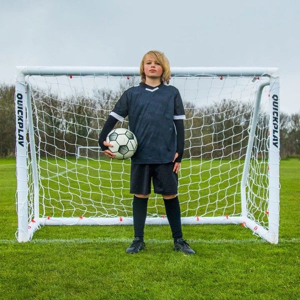 Q-Fold Match Folding 6ft x 4ft uPVC Football Goal - perfect for the backyard62868835234947116