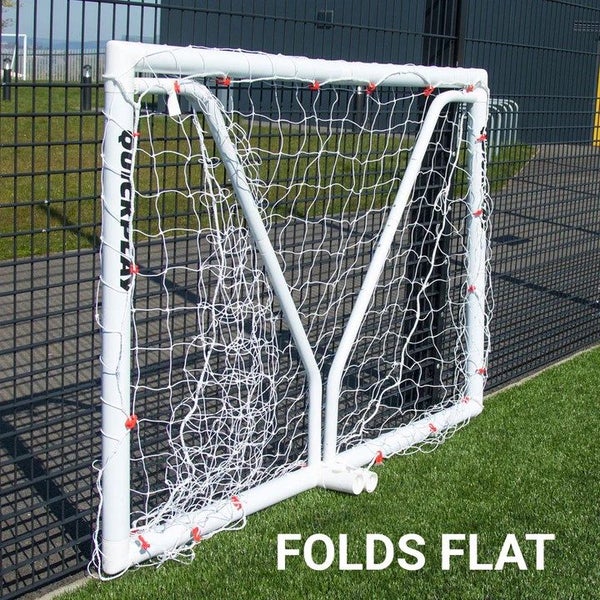 Q-Fold Match Folding 6ft x 4ft uPVC Football Goal - perfect for the backyard62868835234947111