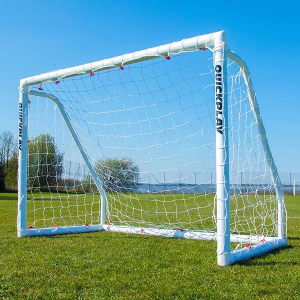 Q-Fold Match Folding 6ft x 4ft uPVC Football Goal - perfect for the backyard62868835234947112