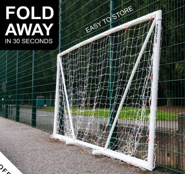 Q-Fold Triangle Shape Folding 6ft x 4ft uPVC Football Goal62863239193091112