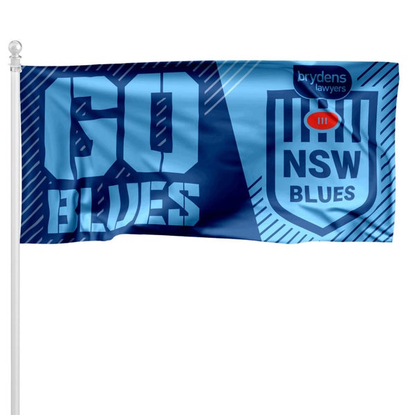 2024 State of Origin GO NSW New South Wales Blues Pole Flag LARGE 1800 x 900mm Carousel 1
