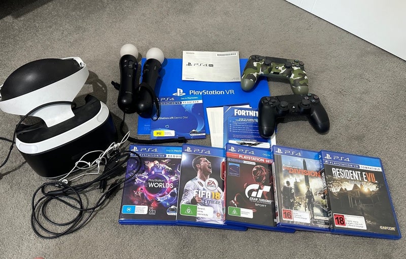 Playstation PS4 1TB with Dual Controllers VR Headset and Games Carousel 2