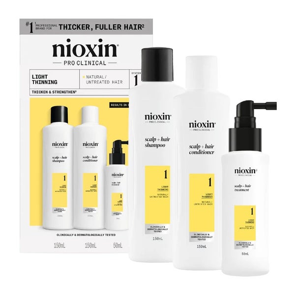 Nioxin Scalp + Hair Thickening System 1 Trial Kit for Natural Hair with Light... Carousel 1