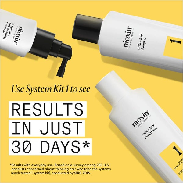 Nioxin Scalp + Hair Thickening System 1 Trial Kit for Natural Hair with Light... Carousel 4