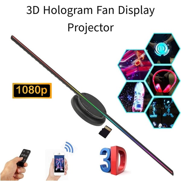 3D Hologram Projector Advertising Display Fan Wall-mounted HD LED Carousel 1