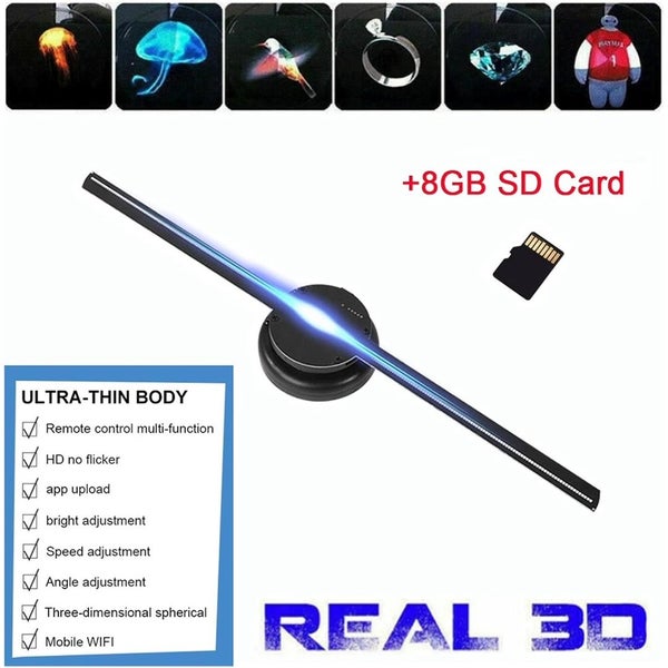 3D Hologram Projector Advertising Display Fan Wall-mounted HD LED Carousel 1