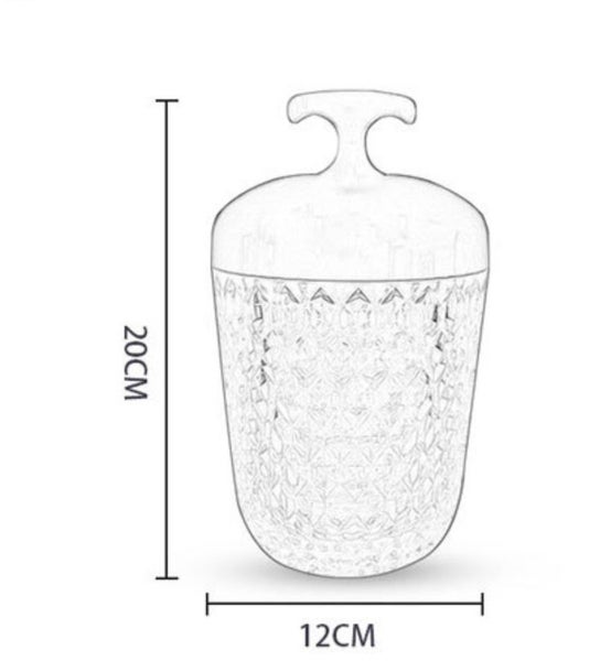Luxury Transparent Led Touch Control Crystal Rechargeable Led Table Lamp Carousel 3