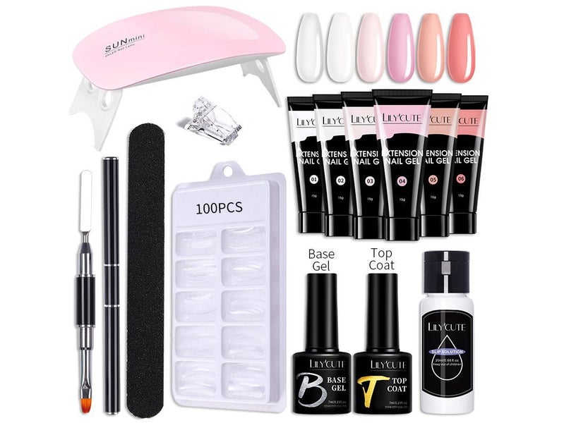 Extension Gel Nail Kit + Mini Nail Lamp UV Extension Gels Carousel 1