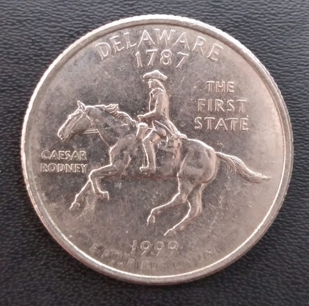 USA COIN, STATE QUARTER, 1999 DELAWARE. Carousel 1