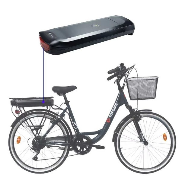 E-Bike Rear Rack Battery with a Rear Rack Carrier - 36v 10.4Ah, LG cells inside Carousel 2