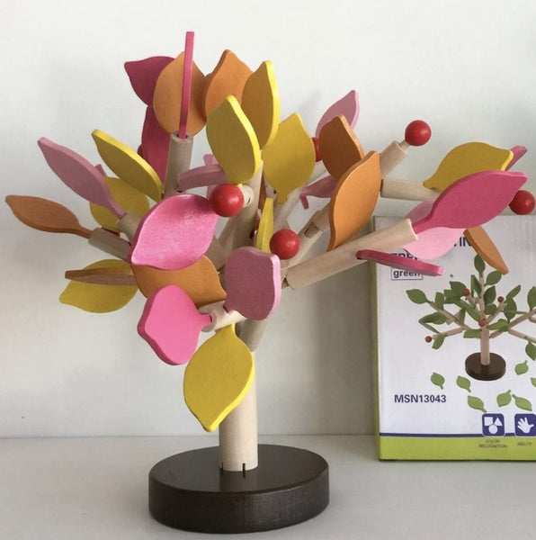 Assembled Tree Wood Yellow Leaves Carousel 1