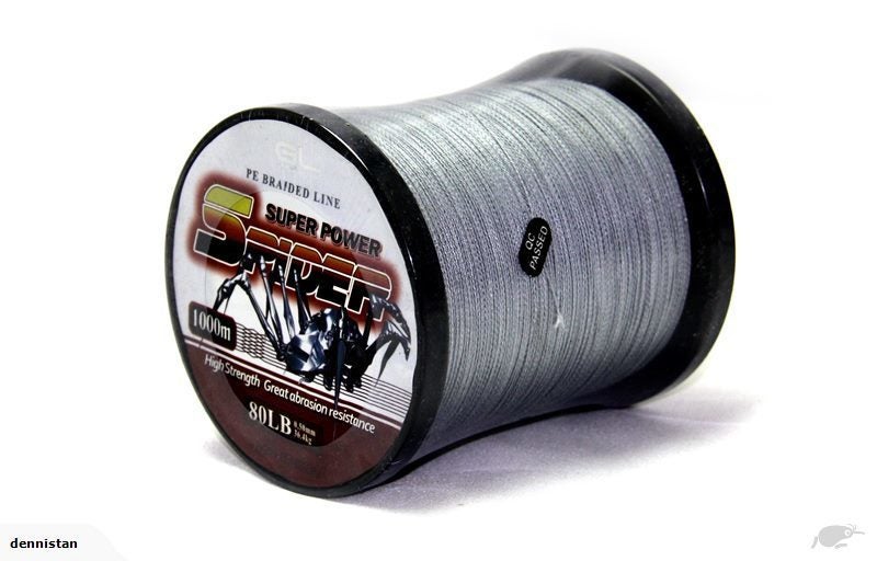 1000M 80LB Grey High Strength DYNEEMA Braided Line Carousel 1