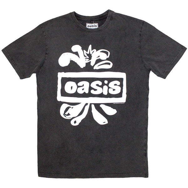 Oasis Band Logo Splat Limited Edition 999 Only Premium Wash T Shirt Carousel 1