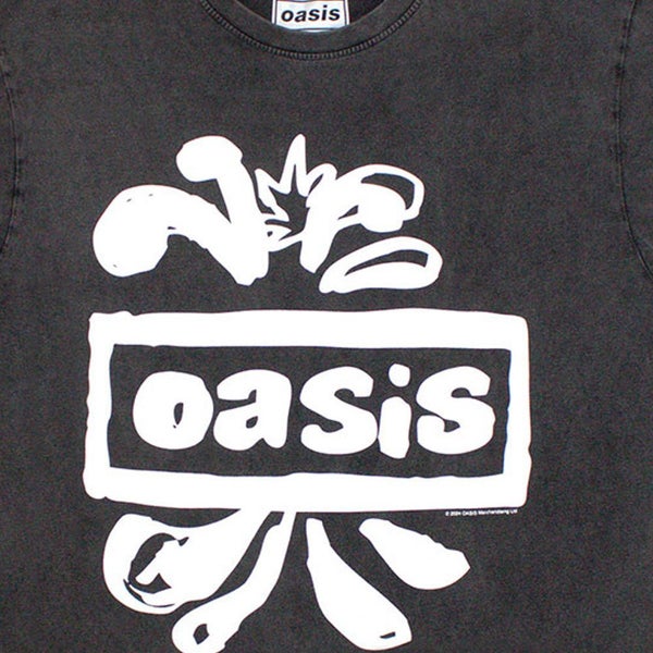 Oasis Band Logo Splat Limited Edition 999 Only Premium Wash T Shirt Carousel 2