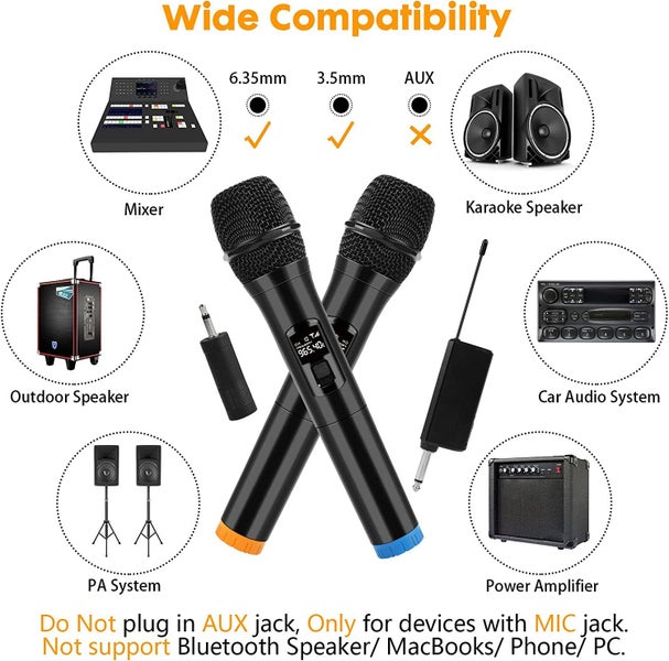 DOUBLE UNIVERSAL WIRELESS MICROPHONE64440225138946112