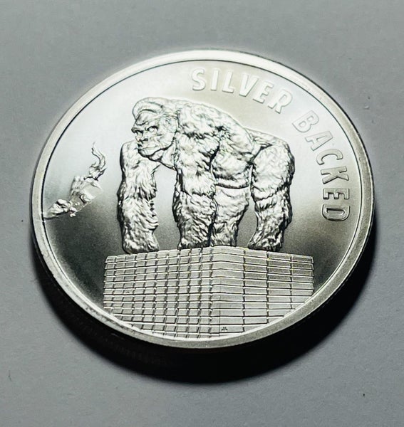 1 oz Silver Shield Silverback .999 silver round BU Carousel 1