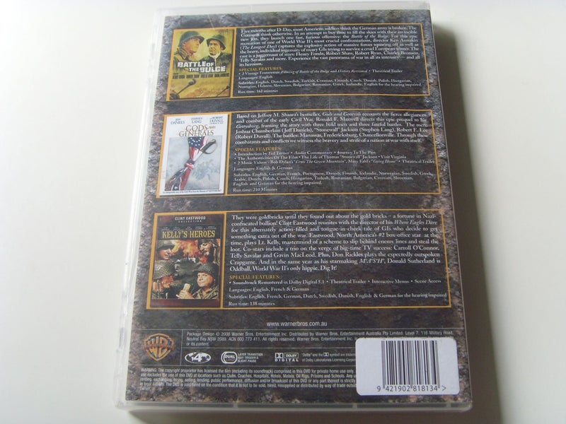 Classic War Collection Battle Of The Bulge, Gods and Generals Kelly's Heroes62958563010307111