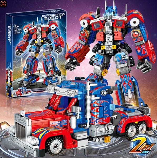 New - Robot Car 2-in-1 Building Blocks Set Transformers OPTIMUS PRIME -CN31 Carousel 1