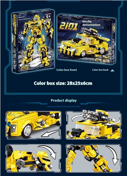New - Robot Car 2-in-1 Building Blocks Set Transformers BumbleBee -CN31 Carousel 5