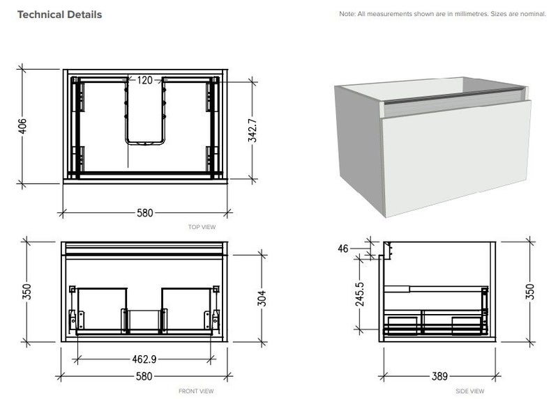 600 MONTE WALL HUNG VANITY - ROASTED WALNUT - CLEARANCE SALE Carousel 4