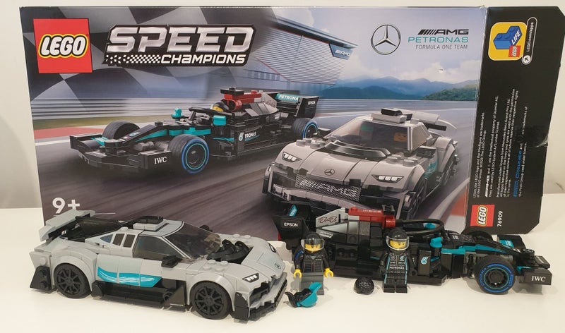 LEGO Speed Champions 76909 Mercedes AMG F1 W12 E Performance F1 & Project One Carousel 1