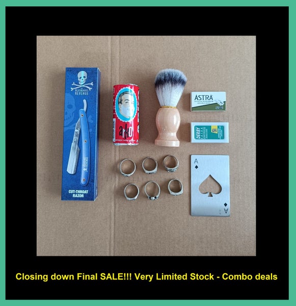 Bluebeards Revenge Cut Throat Razor LAST Chance (2 Razors, Blades, Soap & More) Carousel 1