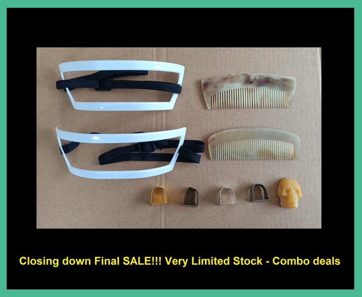 Natural Horn Comb - LAST Chance Bundle (Comb, Rings, Neck Shaving Guides & More) Carousel 1