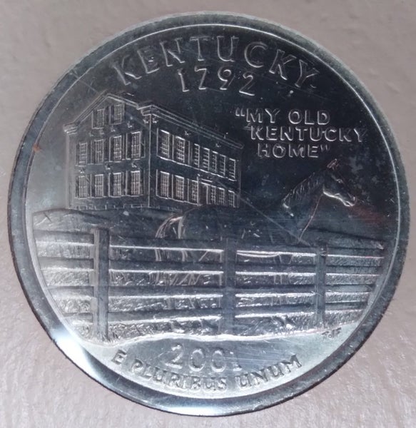 USA COIN, STATE QUARTER, 2001 KENTUCKY "D" MINTMARK. Carousel 1