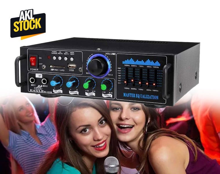 Hifi Stereo Amplifier Bluetooth 5.0 Digital Home Audio TF AUX Music Player Carousel 1