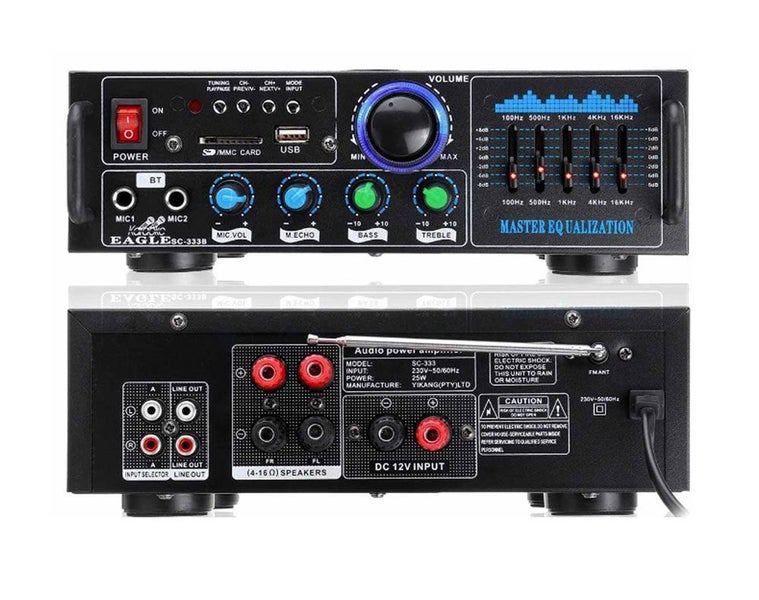 Hifi Stereo Amplifier Bluetooth 5.0 Digital Home Audio TF AUX Music Player Carousel 2