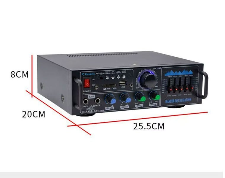 Hifi Stereo Amplifier Bluetooth 5.0 Digital Home Audio TF AUX Music Player Carousel 9
