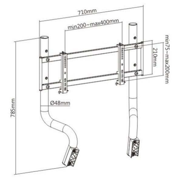 LUMI LRS02-SR01 Single Monitor Mount for LRS02-BS Stand Designed for Racing Carousel 5