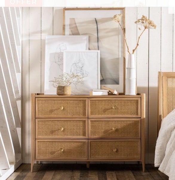 Unique Vintage Bamboo and Rattan Cane Chest of Drawers, Carousel 7